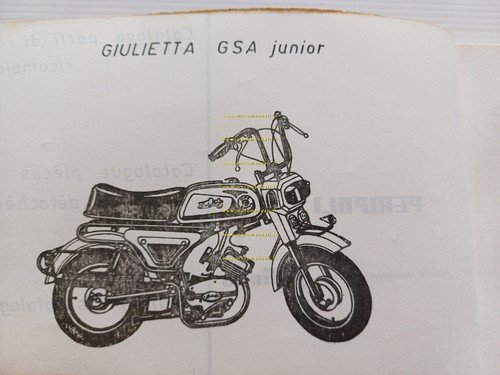 Peripoli Giulietta 50 GSA Junior 1968 catalogo ricambi originale spare …