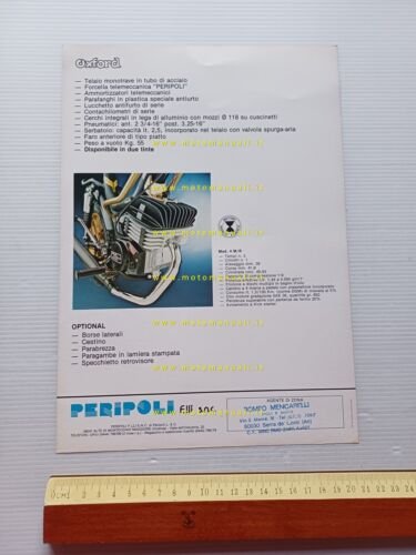 Peripoli Oxford 50 TUBONE 1980 depliant italiano originale