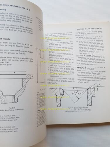 Perkins motori Diesel 4.236 1968 manuale officina INGLESE originale