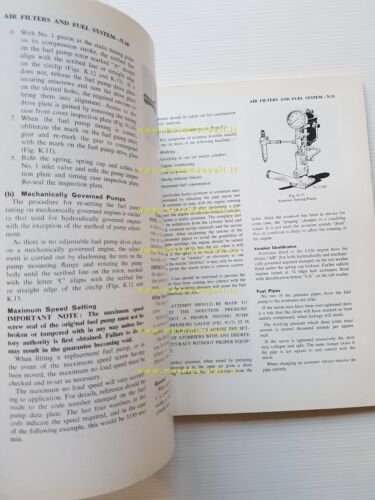 Perkins motori Diesel 4.236 1968 manuale officina INGLESE originale