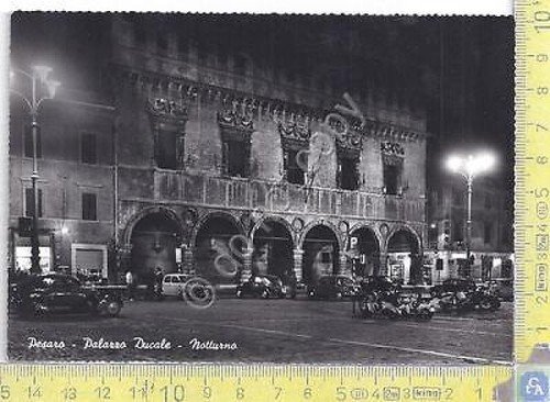 Pesaro - Palazzo Ducale - By night - 1960