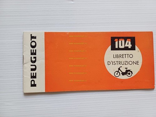 Peugeot 104 50 1973 manuale uso mautenzione libretto ITALIANO originale