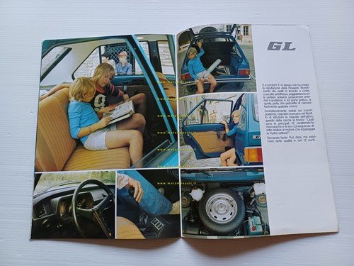 Peugeot 104 tutti modelli 1977 depliant ITALIANO originale