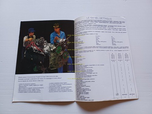 Peugeot 104 tutti modelli 1977 depliant ITALIANO originale