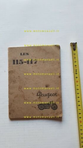 Peugeot 115 - 112 1934 manuale uso originale moto Francese …