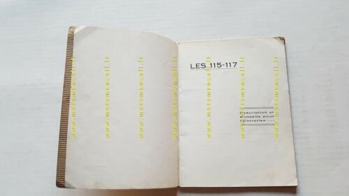 Peugeot 115 - 112 1934 manuale uso originale moto Francese …