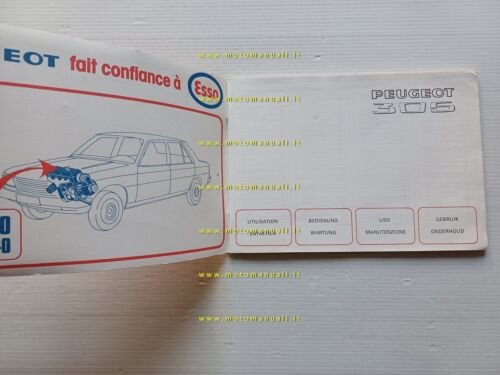 Peugeot 305 1978-79 manuale uso manutenzione originale ITALIANO
