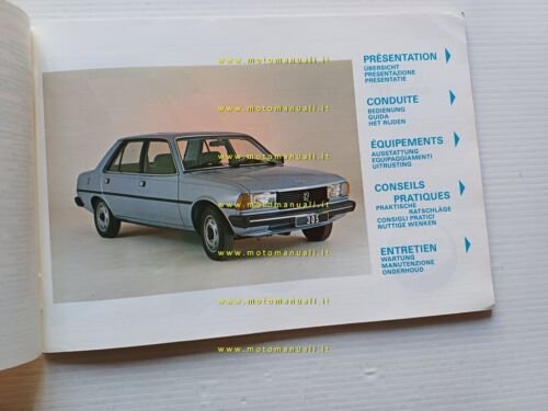 Peugeot 305 1978-79 manuale uso manutenzione originale ITALIANO