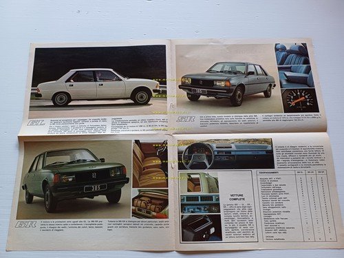 Peugeot 305 GL SR GR 1980 depliant originale italiano