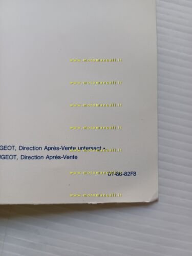 Peugeot 309 1986 manuale uso manutenzione originale ITALIANO tedesco