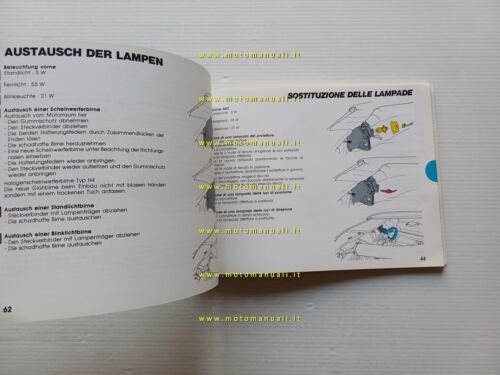 Peugeot 309 1986 manuale uso manutenzione originale ITALIANO tedesco