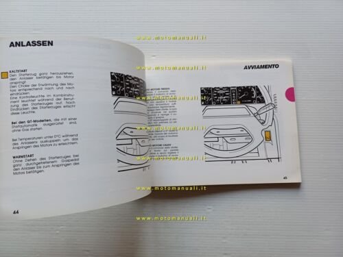 Peugeot 309 1986 manuale uso manutenzione originale ITALIANO tedesco