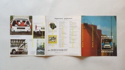 PEUGEOT 404 1975 depliant FRANCESE originale FRENCH text