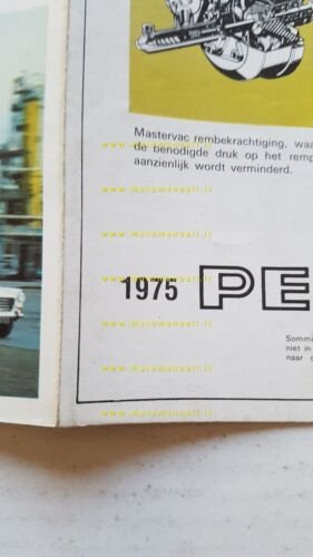 PEUGEOT 404 1975 depliant FRANCESE originale FRENCH text