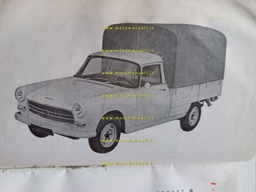 Peugeot 404 Camionnette 1973 manuale uso manutenzione originale francese
