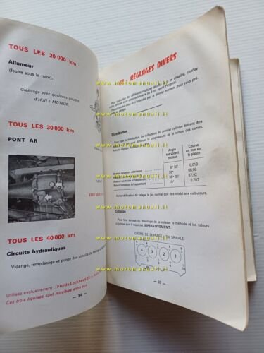 Peugeot 404 Camionnette 1973 manuale uso manutenzione originale francese