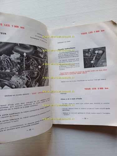 Peugeot 404 Camionnette 1973 manuale uso manutenzione originale francese