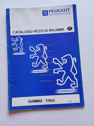 Peugeot 50 gamma modelli Trek 1997 catalogo ricambi originale