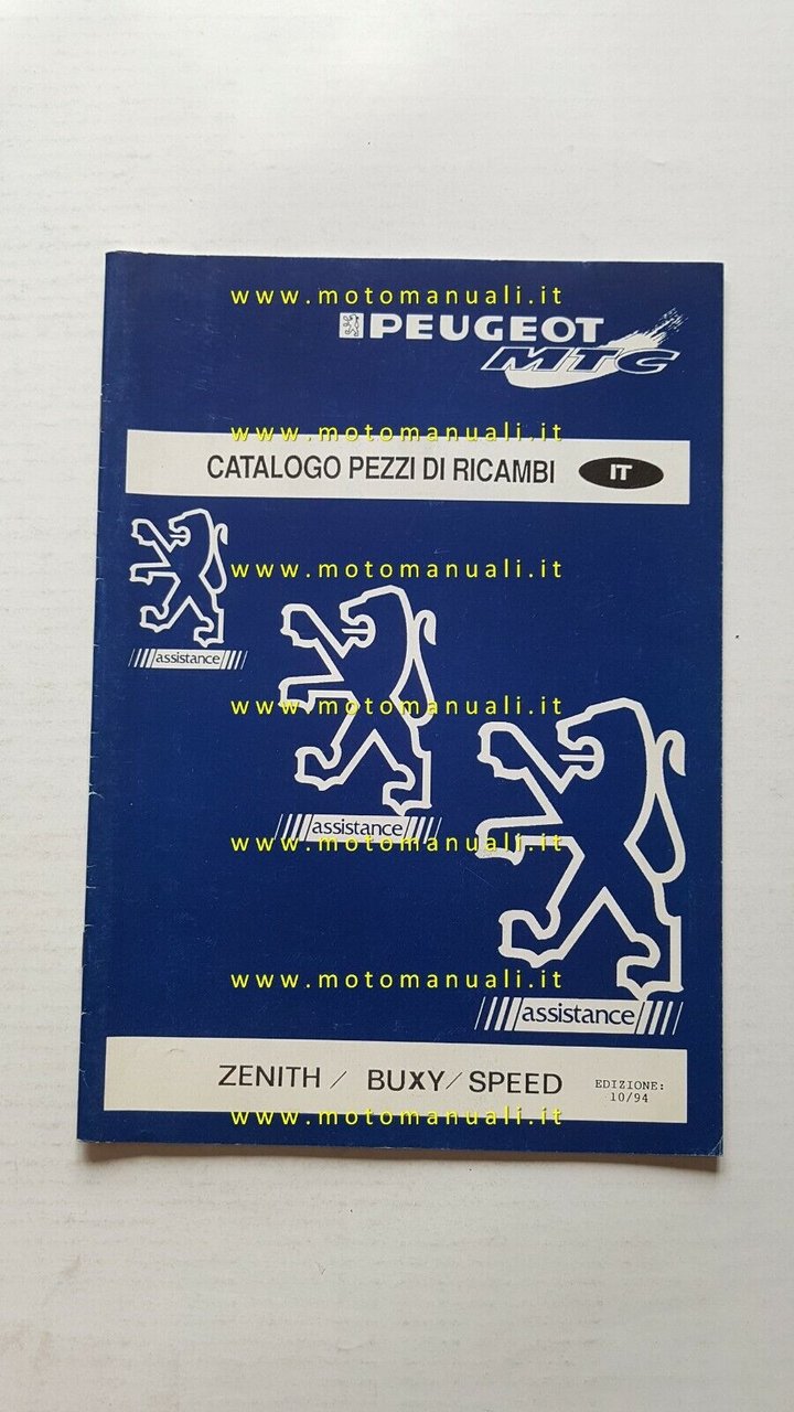 Peugeot 50 ZENITH BUXY SPEED 1994 catalogo ricambi scooter parts …