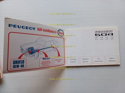 Peugeot 504 - 504 Diesel 1977 manuale uso manutenzione originale …