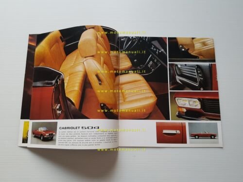 Peugeot 504 Coupè - 504 Cabriolet 1975 depliant originale francese