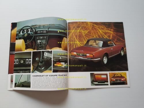Peugeot 504 Coupè - 504 Cabriolet 1975 depliant originale francese