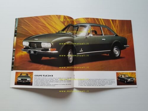 Peugeot 504 Coupè - 504 Cabriolet 1975 depliant originale francese