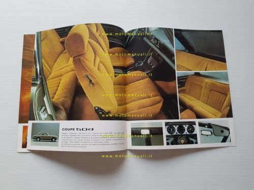 Peugeot 504 Coupè - 504 Cabriolet 1975 depliant originale francese
