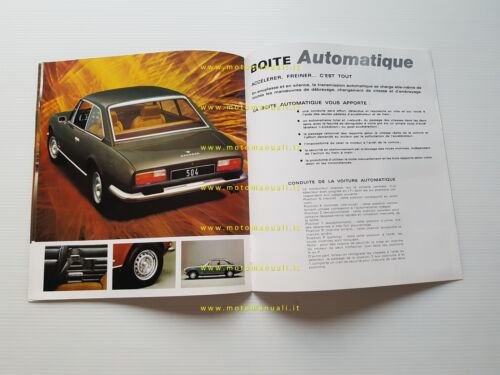 Peugeot 504 Coupè - 504 Cabriolet 1975 depliant originale francese