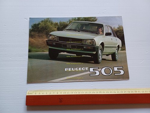 Peugeot 505 tutti modelli 1980 depliant originale italiano