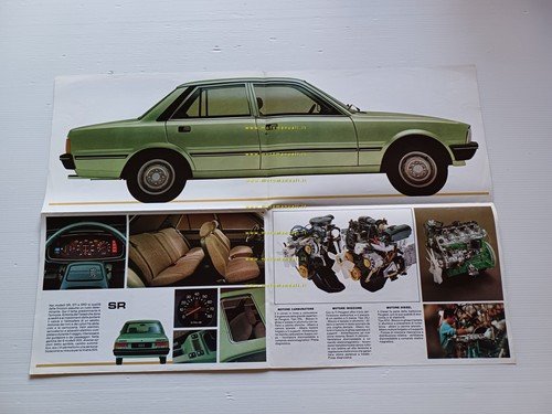 Peugeot 505 tutti modelli 1980 depliant originale italiano