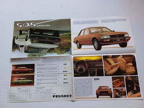 Peugeot 505 tutti modelli 1980 depliant originale italiano