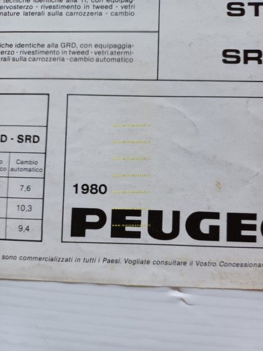 Peugeot 505 tutti modelli 1980 depliant originale italiano