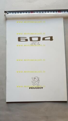 Peugeot 604 SL 1976 depliant auto originale Francese brochure