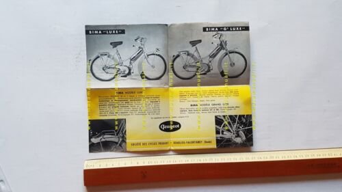 Peugeot BIMA micromotore 1953 depliant FRANCESE originale brochure
