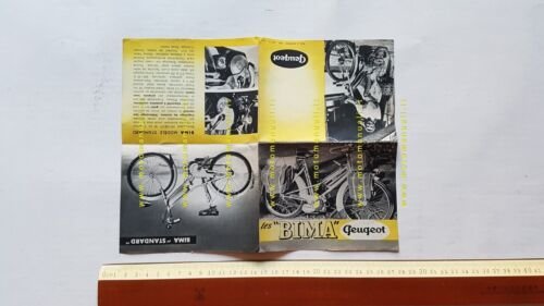 Peugeot BIMA micromotore 1953 depliant FRANCESE originale brochure