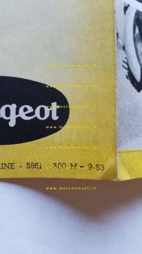 Peugeot BIMA micromotore 1953 depliant FRANCESE originale brochure