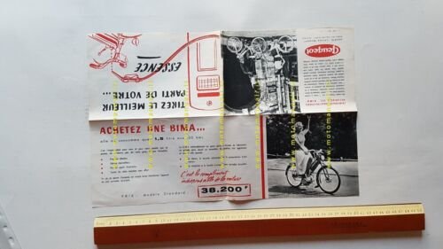Peugeot BIMA micromotore 1956 depliant FRANCESE originale brochure