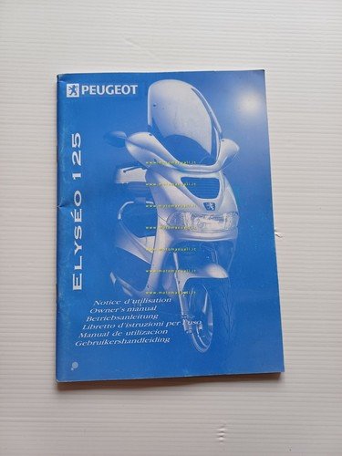 Peugeot Elyseo 125 1999 manuale uso manutenzione originale italiano