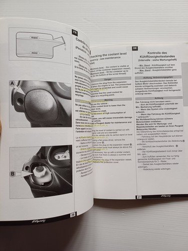 Peugeot Elyseo 125 1999 manuale uso manutenzione originale italiano