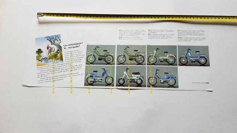 Peugeot gamma modelli ciclomotori 1979 depliant italiano originale Brochure