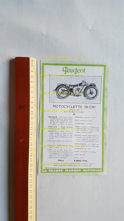 Peugeot Motocyclette 175 P 102 B-350 P 107 Moto 1928 …