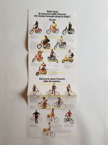 Peugeot produzione ciclomotori biciclette 1978 depliant italiano originale
