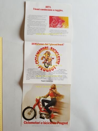 Peugeot produzione ciclomotori biciclette 1978 depliant italiano originale