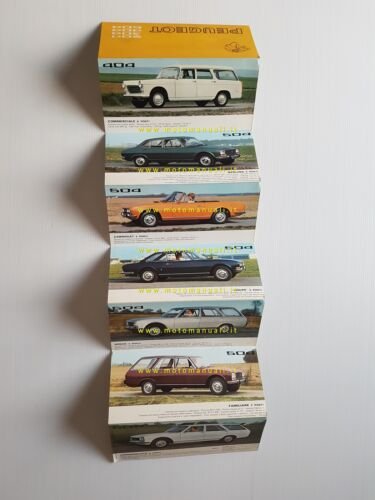 Peugeot produzione modelli 204 304 404 504 1971 depliant originale …