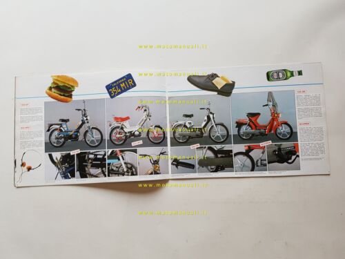 Peugeot produzione moto ciclomotori scooter 1985 depliant francese originale