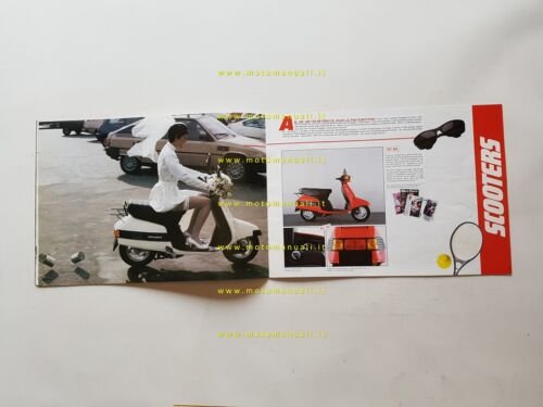 Peugeot produzione moto ciclomotori scooter 1985 depliant francese originale