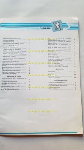 Peugeot ST 50 L 1985 manuale officina originale FRANCESE workshop …