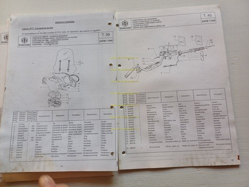 Piaggio 125 Liberty 2000 versione PPTT Poste catalogo ricambi originale