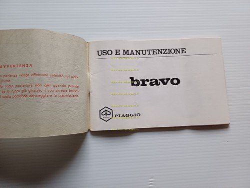 Piaggio 50 Bravo 1972-73 manuale uso manutenzione originale